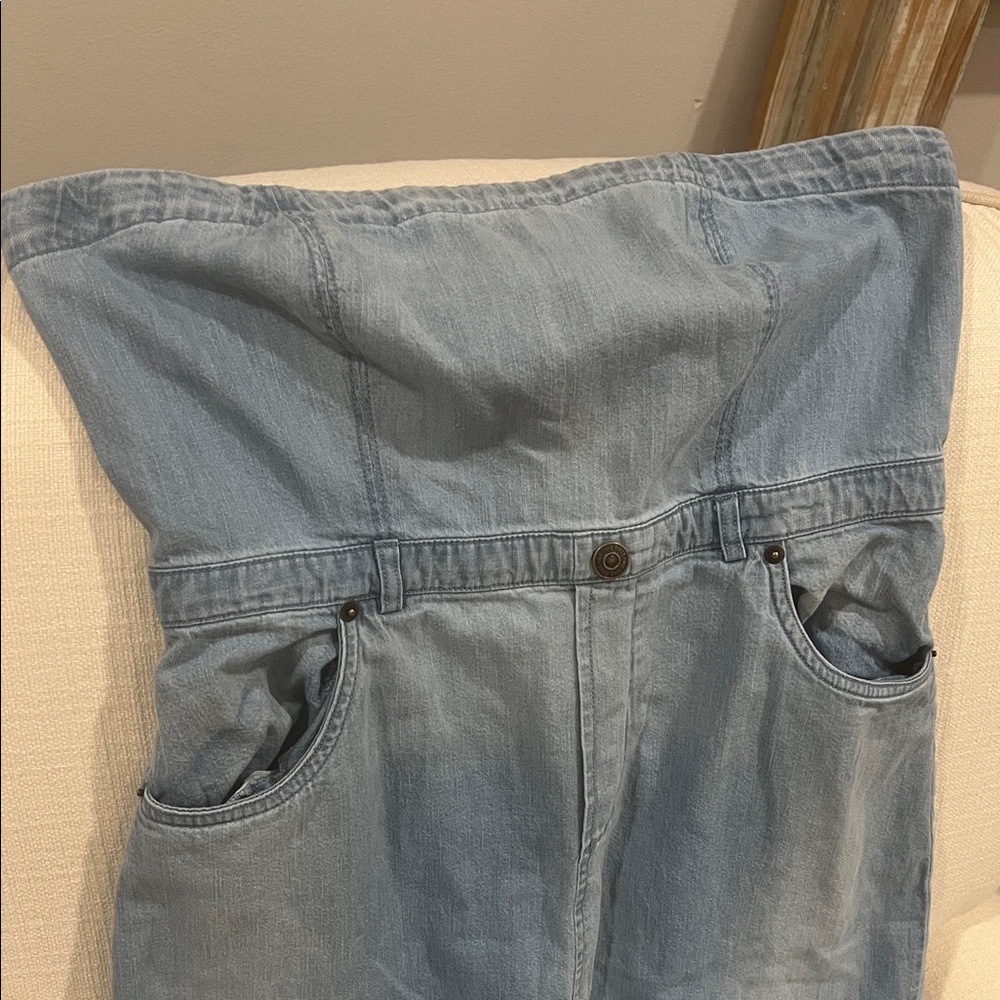 Free People Picture Perfect Denim Midi Dress - Picture 4 of 12